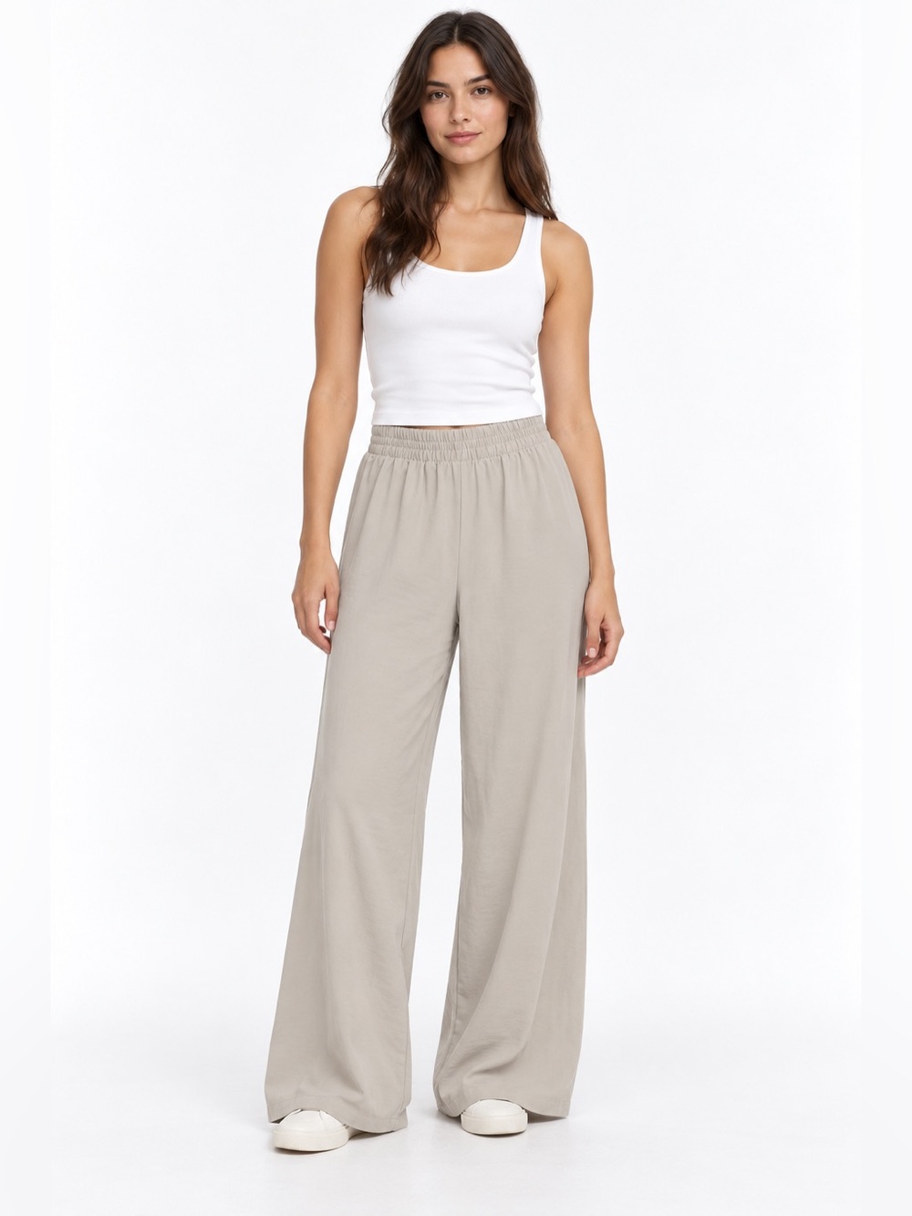 Zara Soft Wide-Leg Pull-On Pants – Size M – NWT